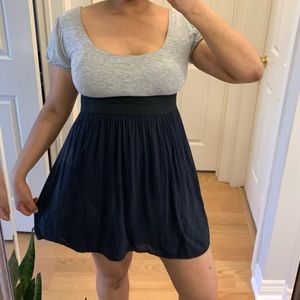 Grey Comfortable Flowy Forever 21 Dress